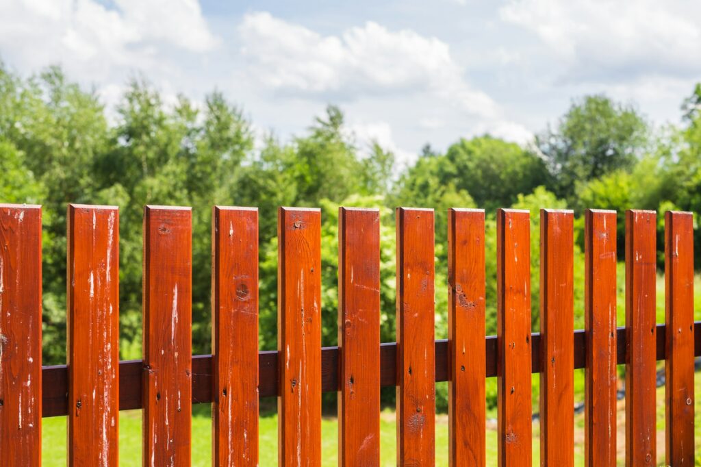 wood fence perspective view